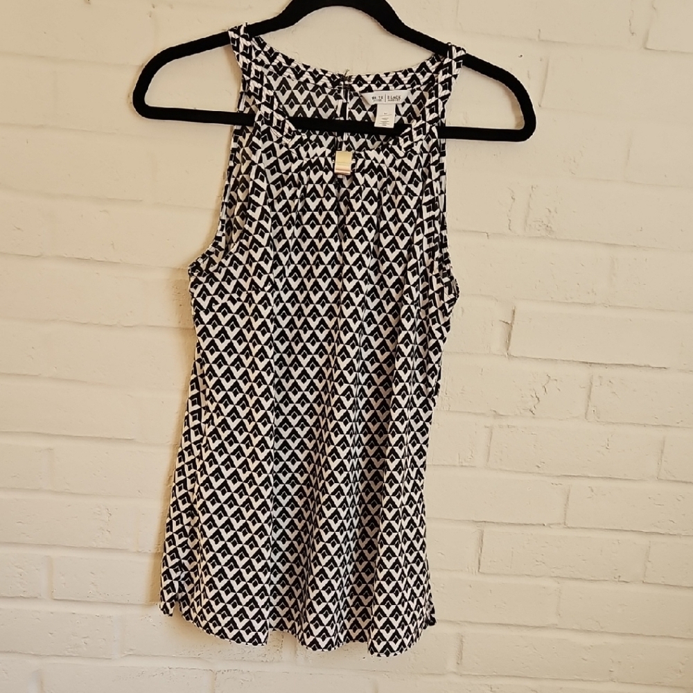 Black and White Patterned Tank Top